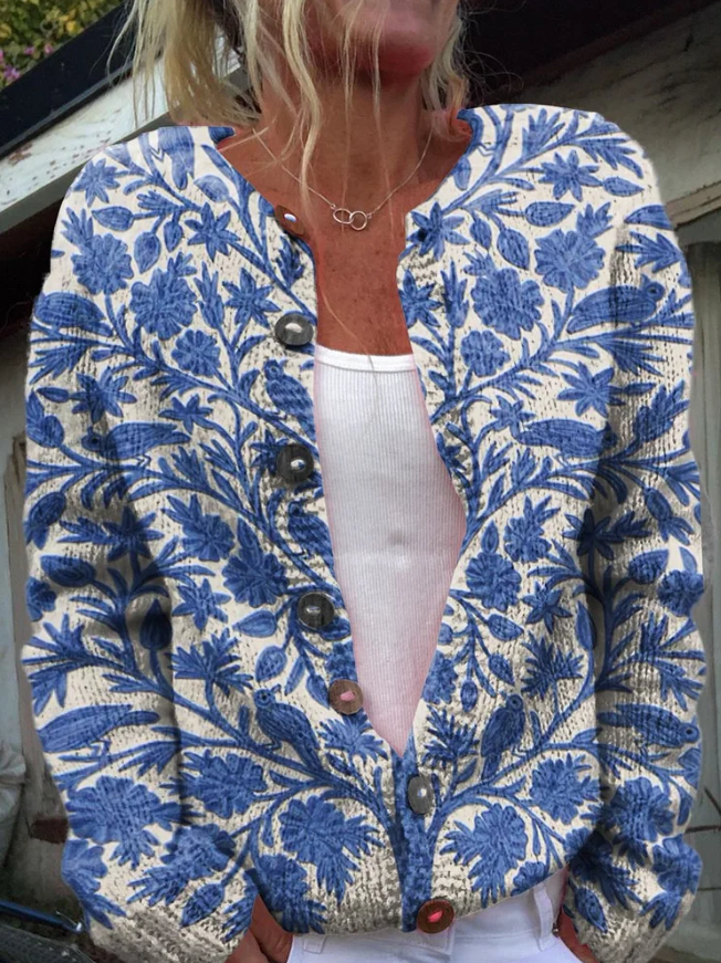 Quin - Floral Knit Cardigan