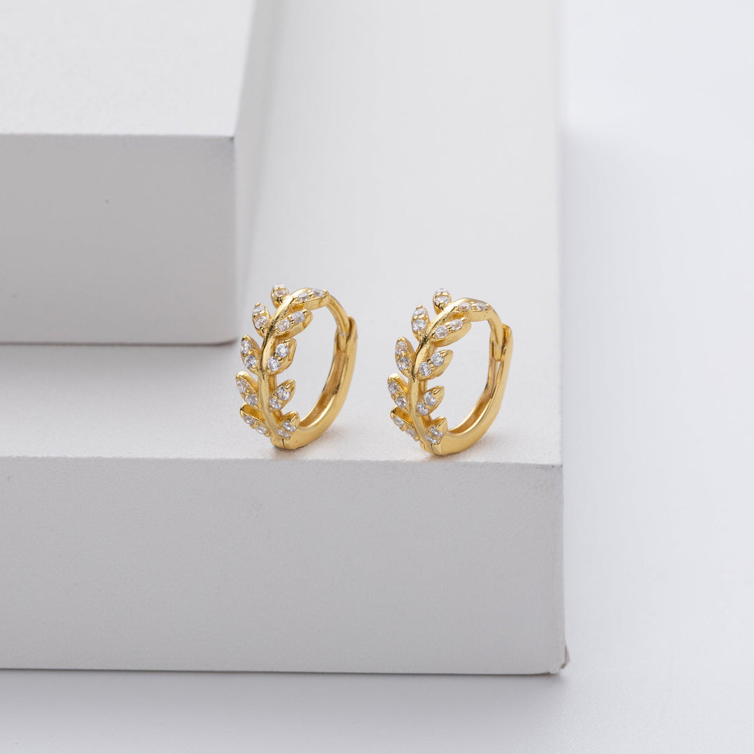 Thalia | Silver Leaf-Shaped Earrings