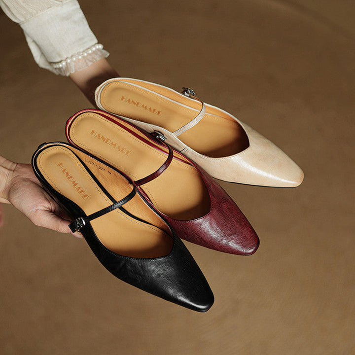 Orella | Genuine Leather Sabot Pumps