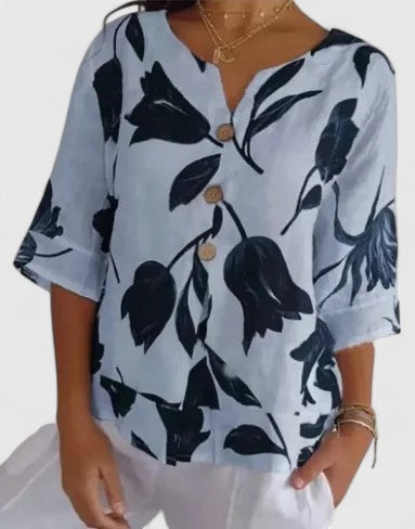 Annie | Elegant Floral Print Blouse
