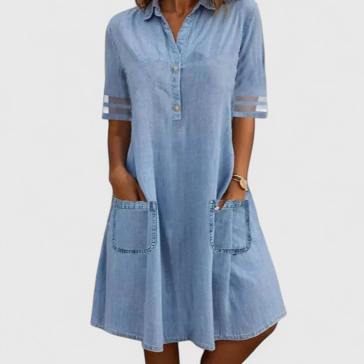 Brittany | Robe en denim à coupe ajustée