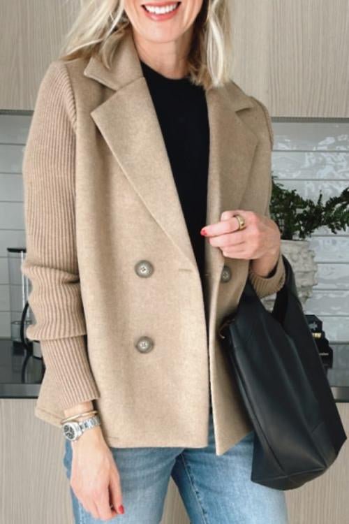 Camryn™ Elegant Knit-Sleeve Blazer