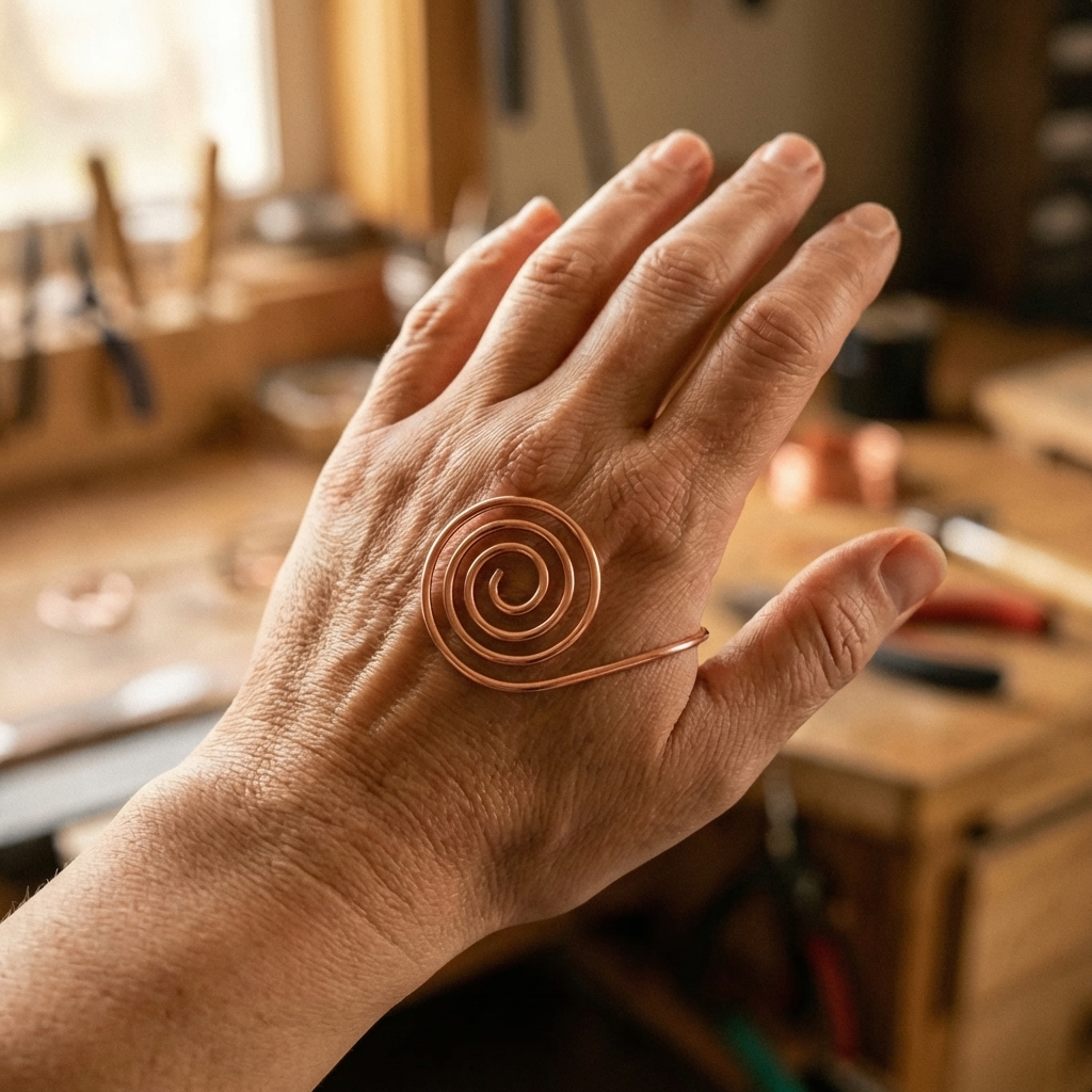 Noosa Lane Flow Copper Hand Spiral