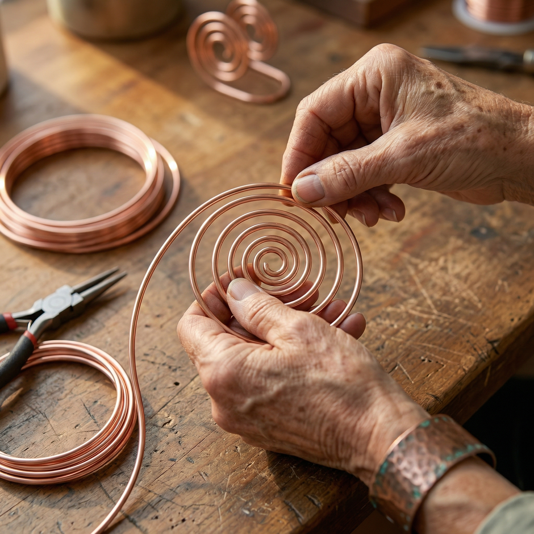 Noosa Lane Flow Copper Hand Spiral