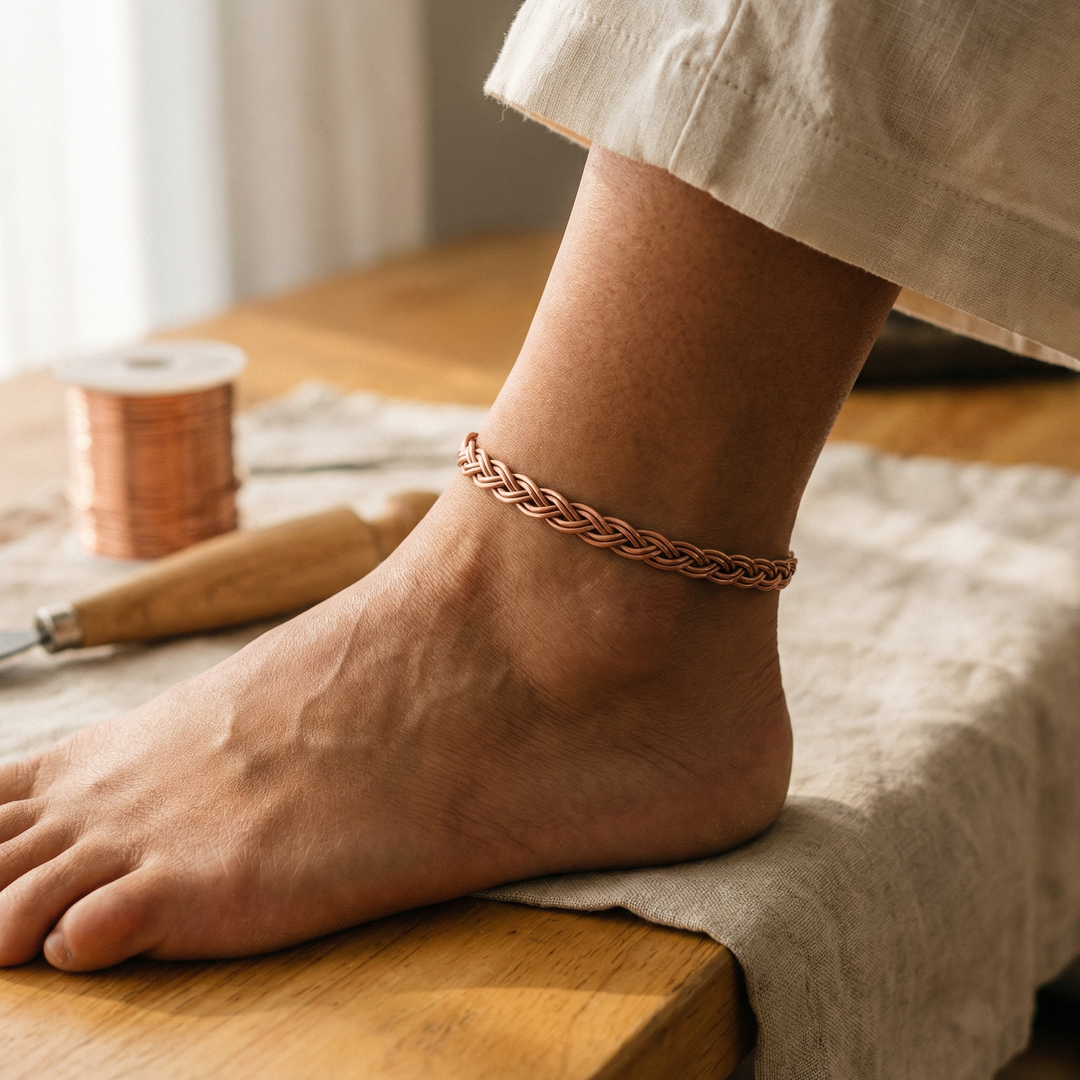 Noosa Lane Reed Copper Anklet