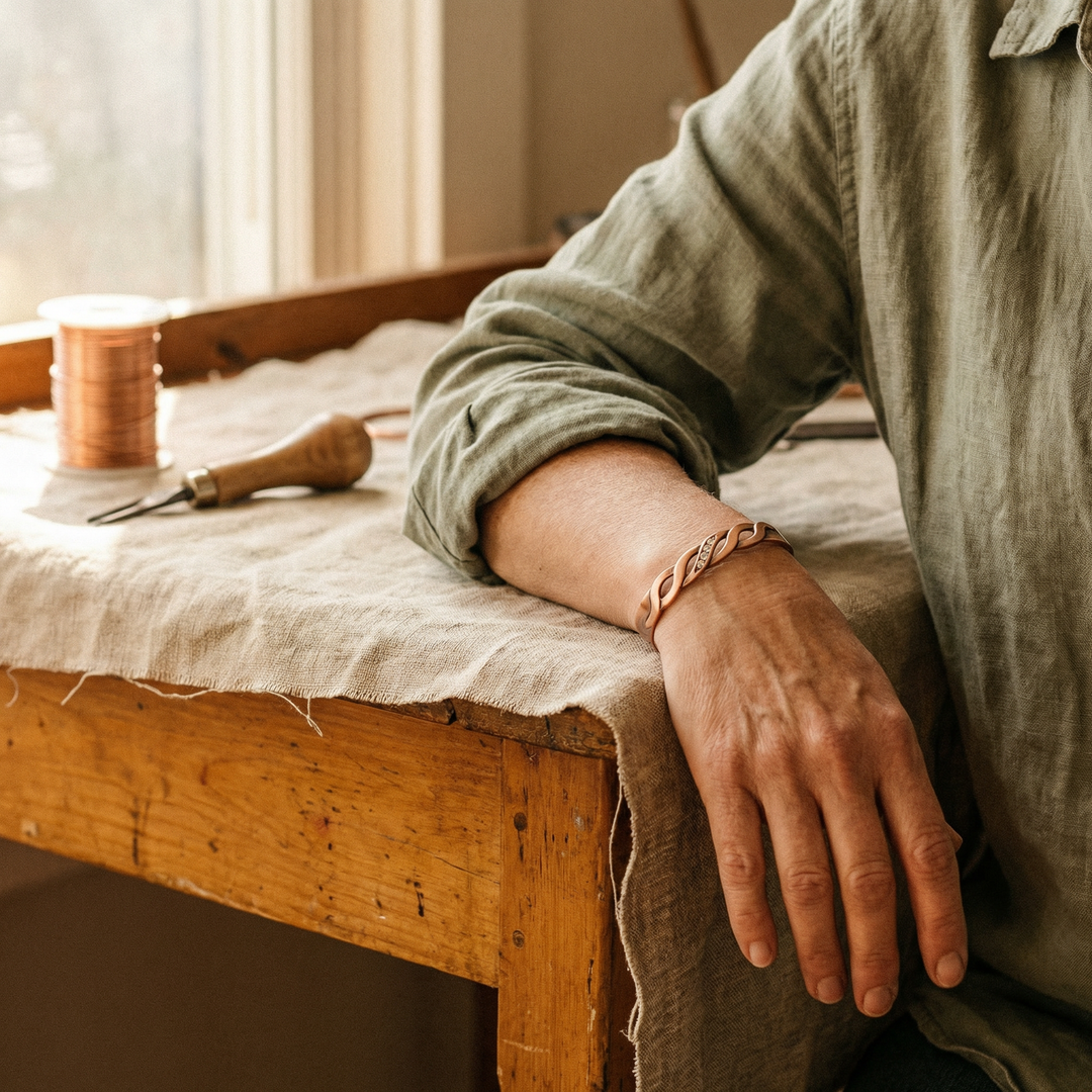 Noosa Lane Seam Copper Bracelet