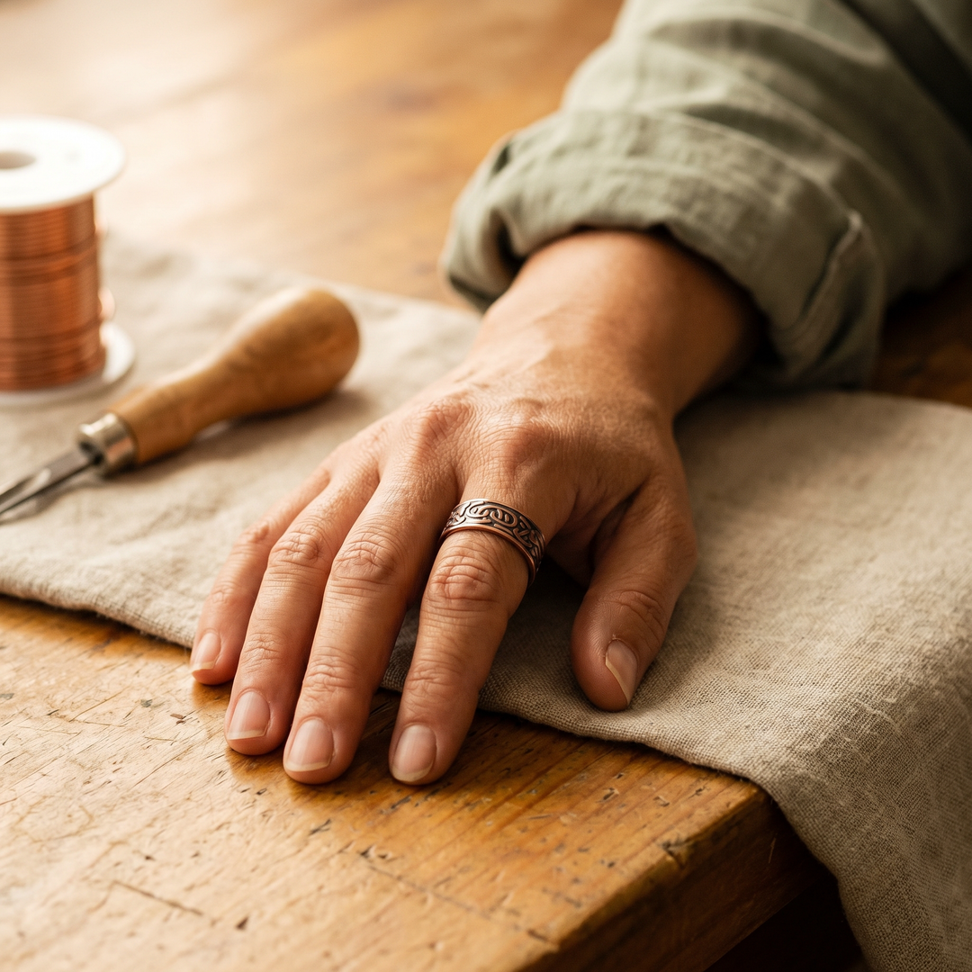 Noosa Lane Burr Copper Ring
