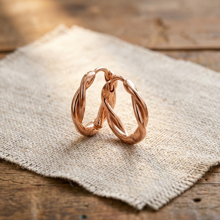 Noosa Lane Wren Copper Hoop Earrings