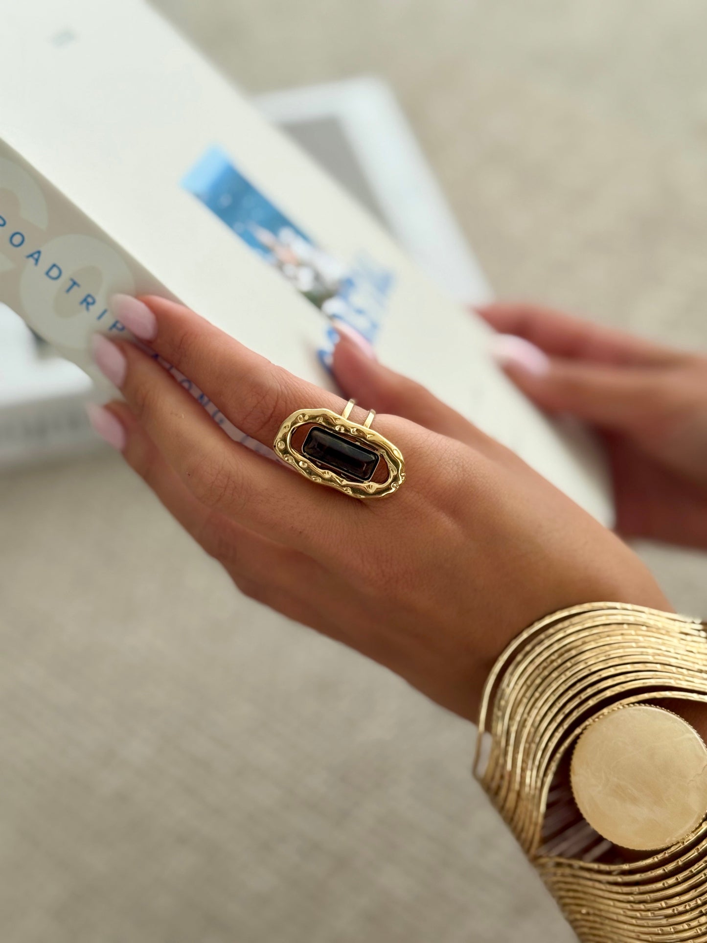 Bague « CIA » MARRON