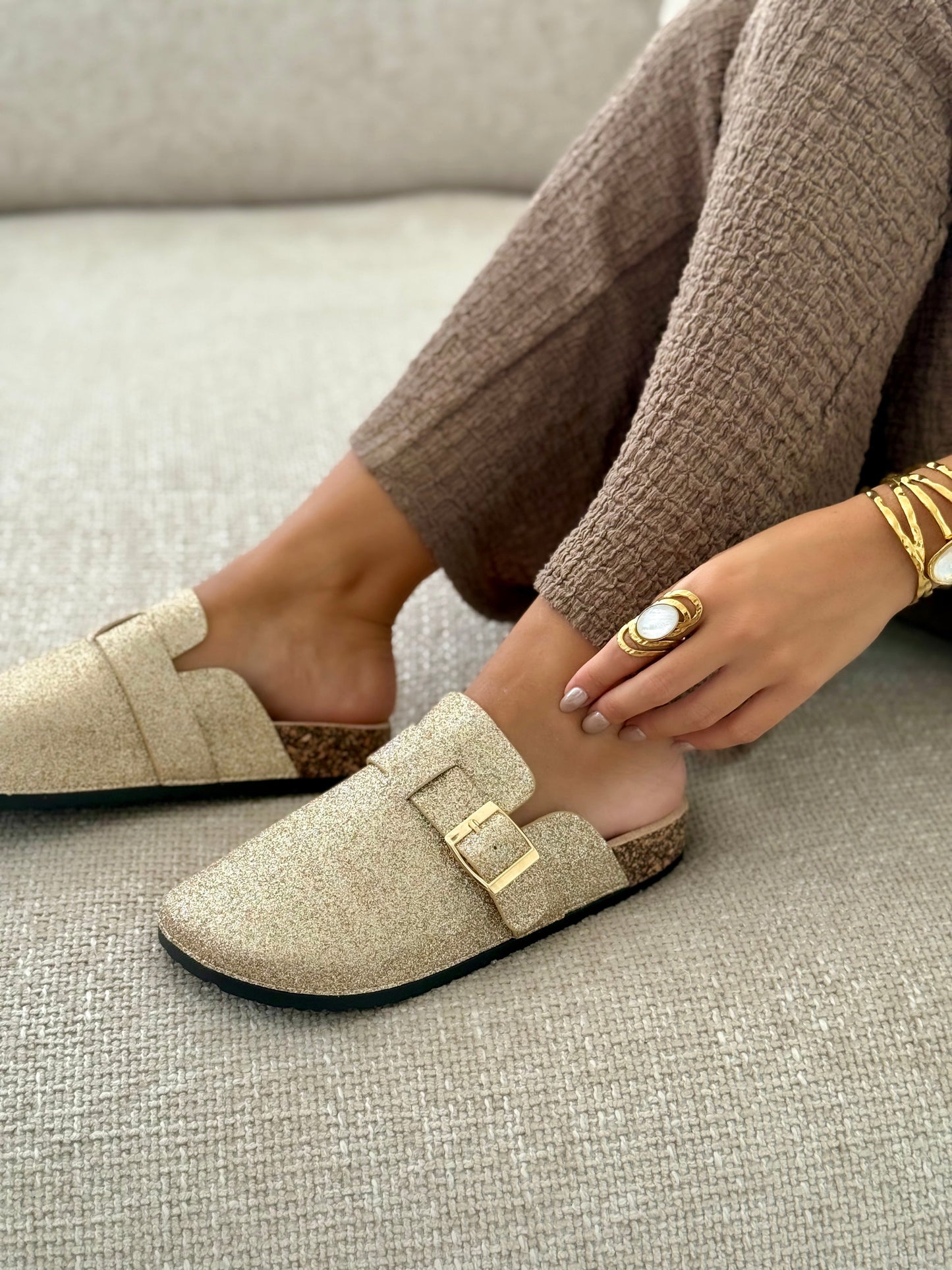 Mules « SOLINE » GOLD