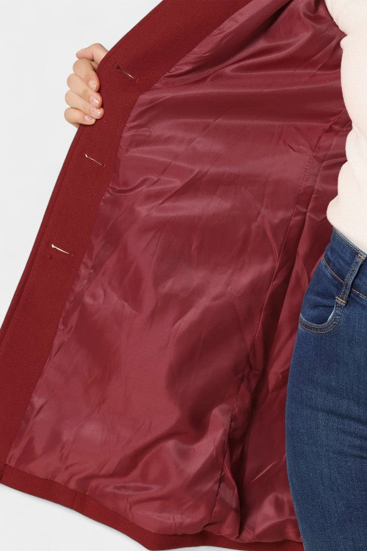 Louane Winter Coat with Single Button and Fitted Waist