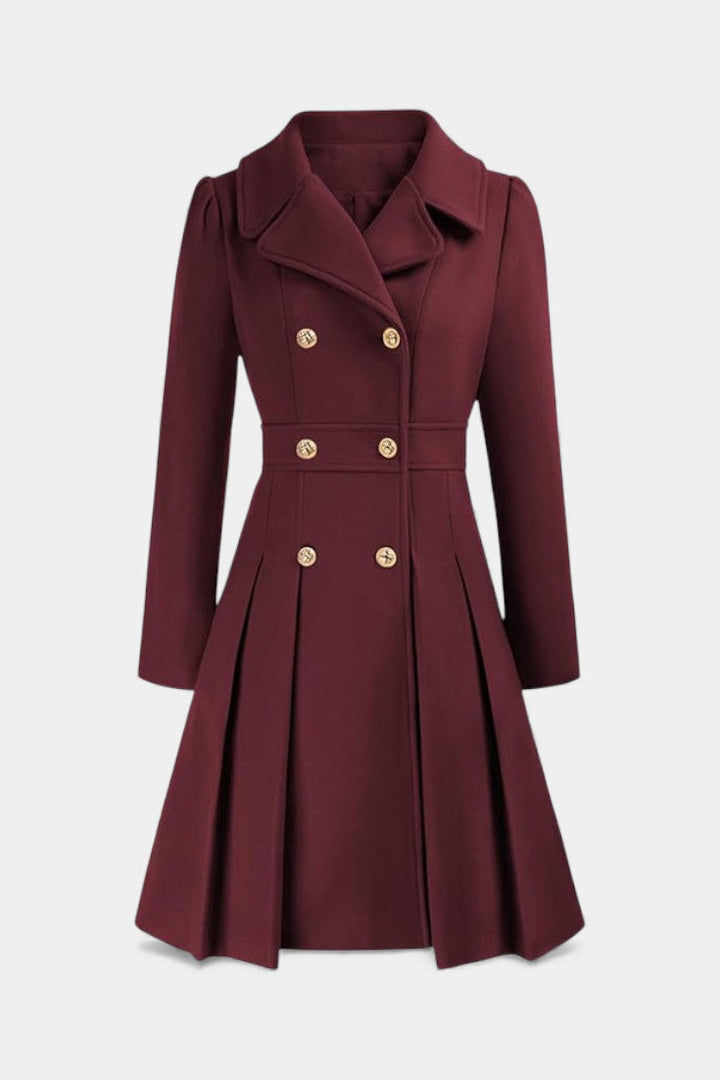 Philia A-Line Double-Breasted Pea Coat